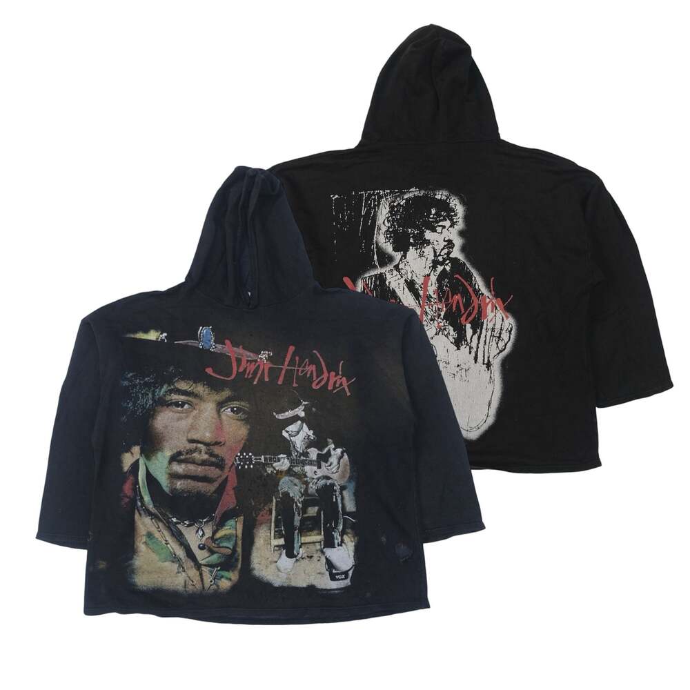 Vintage Jimi Hendrix Graphic Distressed Hoodie 🎸
